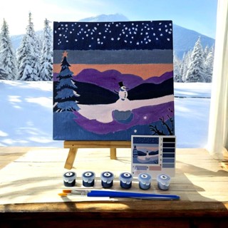 Jual Diy Paint By Numbers Kit 1 Set - Snowman M 