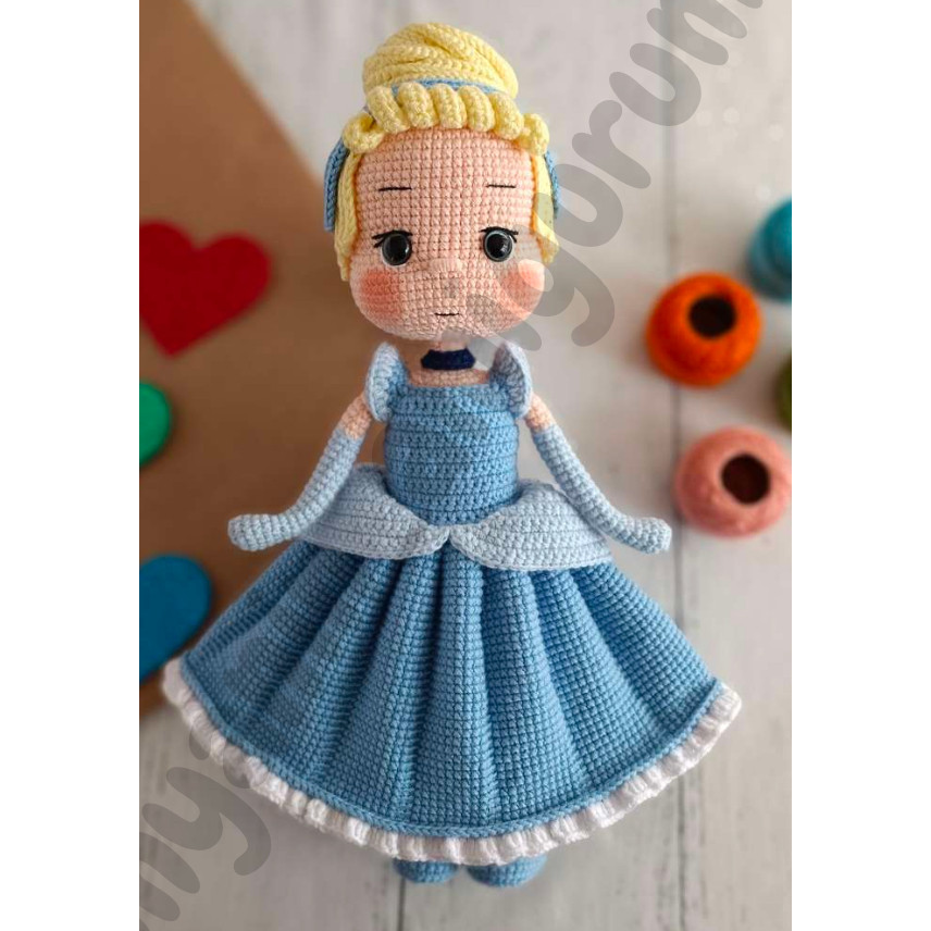 Jual PRINCESS CINDERELLA DOLL - PDF Pattern / Pola Rajut Bukan Boneka ...
