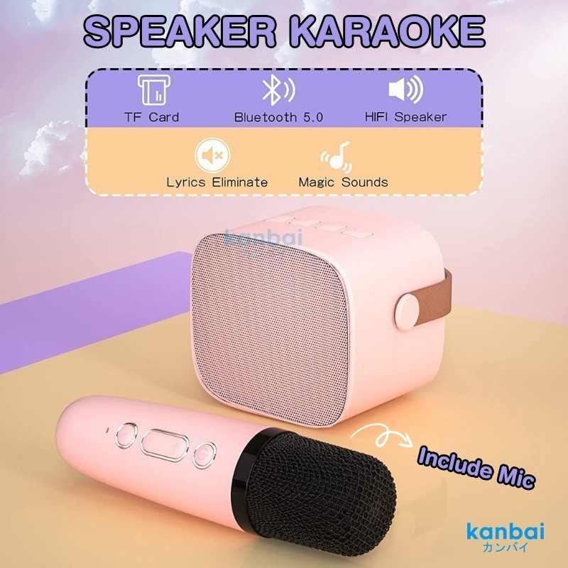 Jual [NEW PROMO] Speaker Bluetooth Karaoke with Mic Set Salon Bluetooth ...