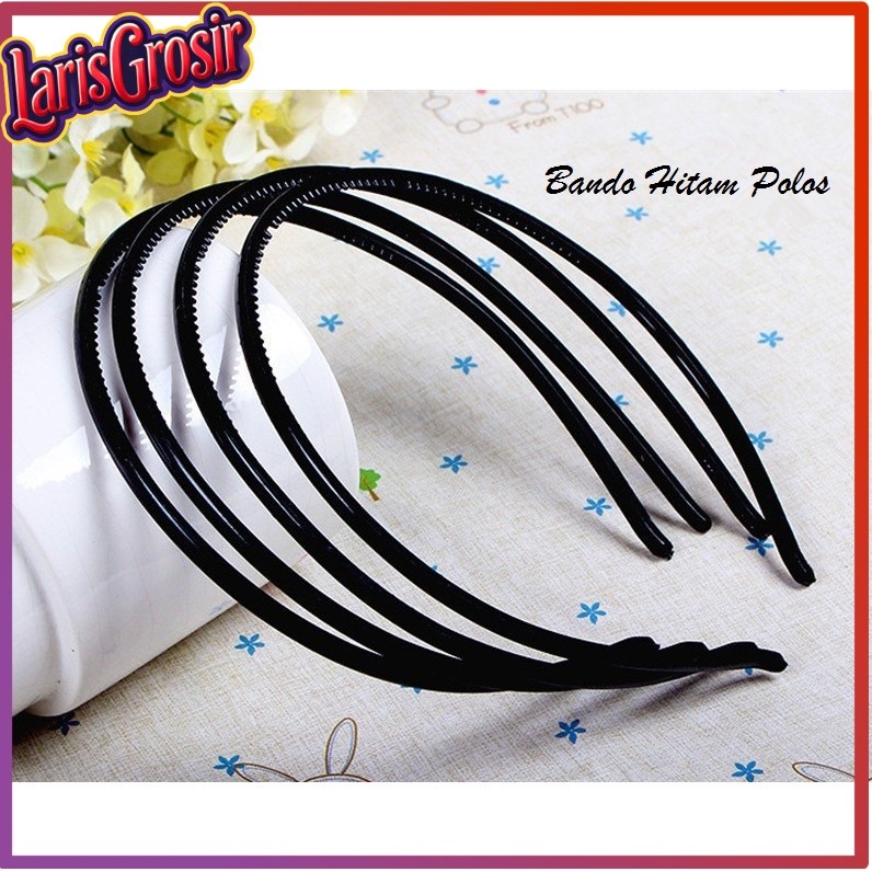 Jual COD MAKASSAR BANDO LIDI HITAM / Bando Plastik Polos / Bando Pria ...