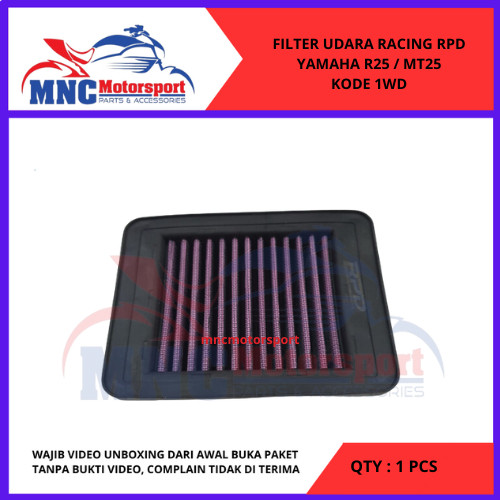 Jual FILTER SARINGAN UDARA RACING RPD YAMAHA R25 MT25 KODE 1WD | Shopee ...