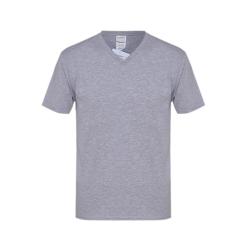 Jual Gildan Softstyle Vneck Men Tshirt - Sport Grey | Shopee Indonesia