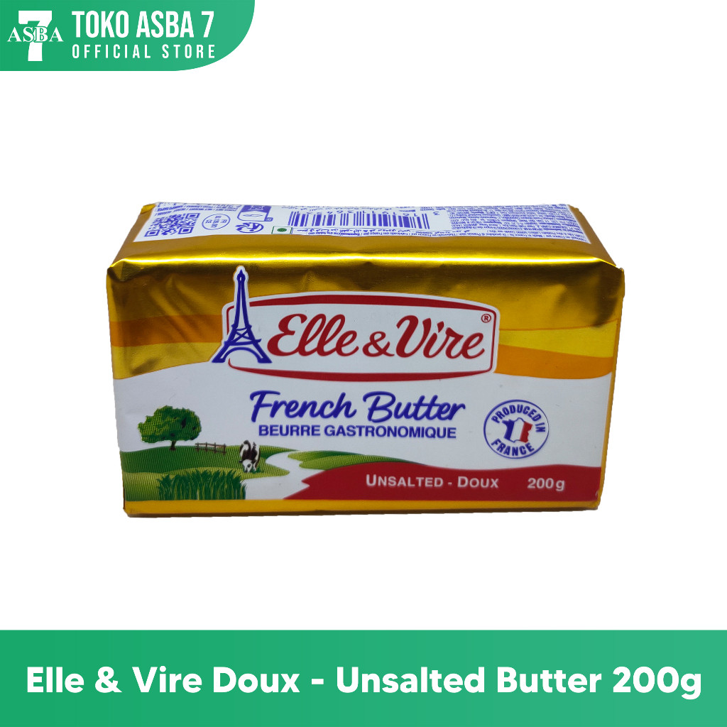 Jual ELLE VIRE DOUX/UNSALTED BUTTER 200GR | Shopee Indonesia