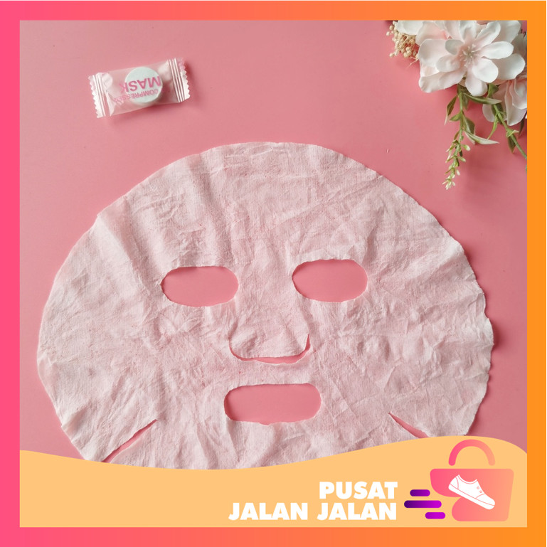 PJJ - 5609 Tisu Wajah Mini / Tisu Wajah Portable / Tissue Travel / Tissue Compress / Compressed Paper Mask Sheet / Table Mask / Masker Wajah Mini