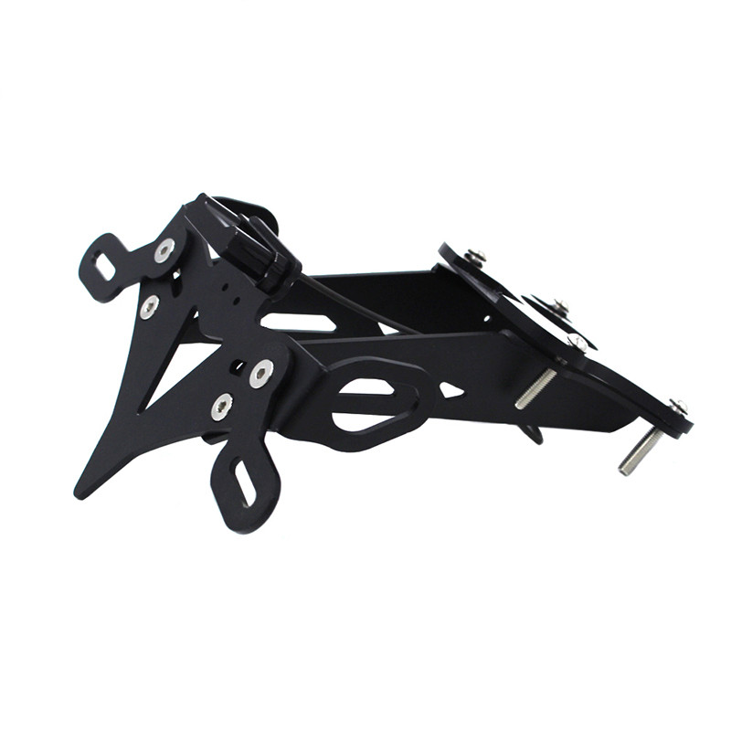 Zieger Tail Tidy / License Plate Holder Conversion For Yamaha MT-09 2013-2016 - Adjustable, Black Steel, Made In Germany