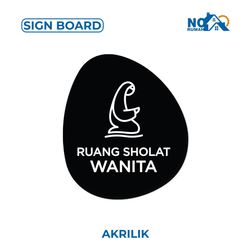 Jual Ruang Sholat Wanita Signage Board Akrilik Tempel Dinding Papan ...