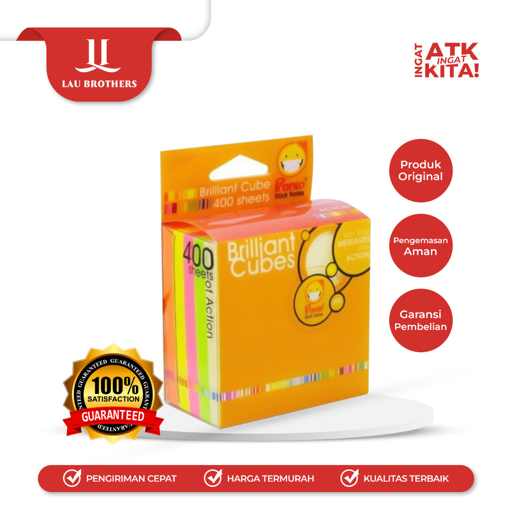 Jual PRONTO STICKY NOTE BRILLIANT CUBE (1PAD) | Shopee Indonesia
