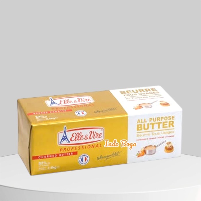 Jual Elle & Vire unsalted butter 2,5 kg / elle vire butter block 2.5 kg ...