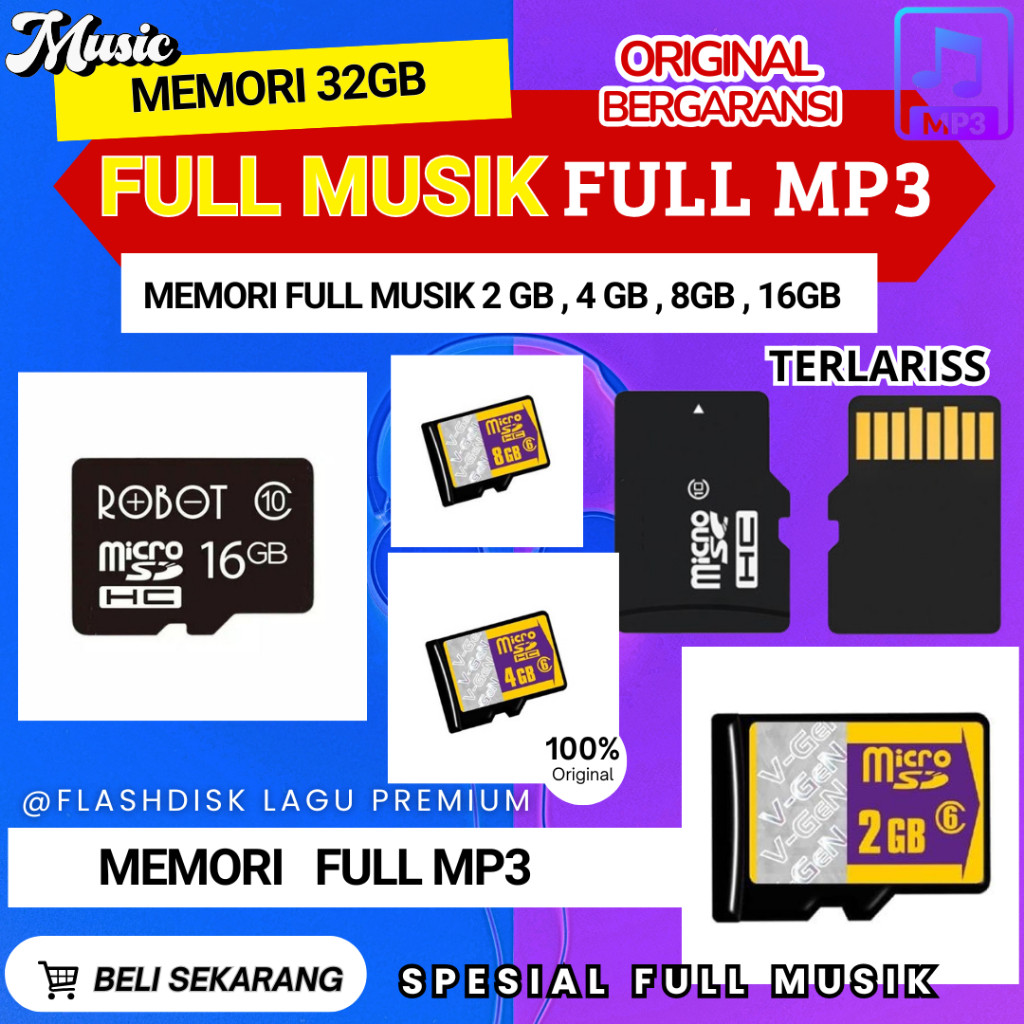 Jual MEMORI MICRO SD ISI LAGU MP3 FULL | Shopee Indonesia