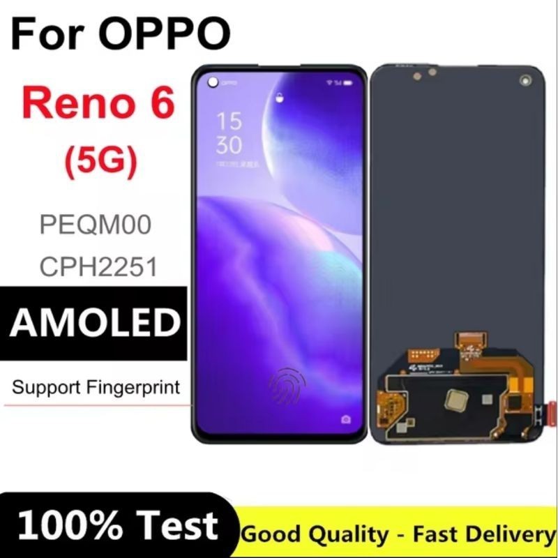 Jual LCD OPPO Reno 5 4G/5G / R 6 4G/5G FULLSET TOUCHSCREEN OLED /AMOLED ...