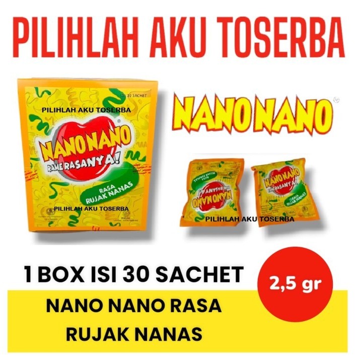 Jual Permen NANO NANO Rasa RUJAK NANAS - ( HARGA 1 DUS isi 10 box ...
