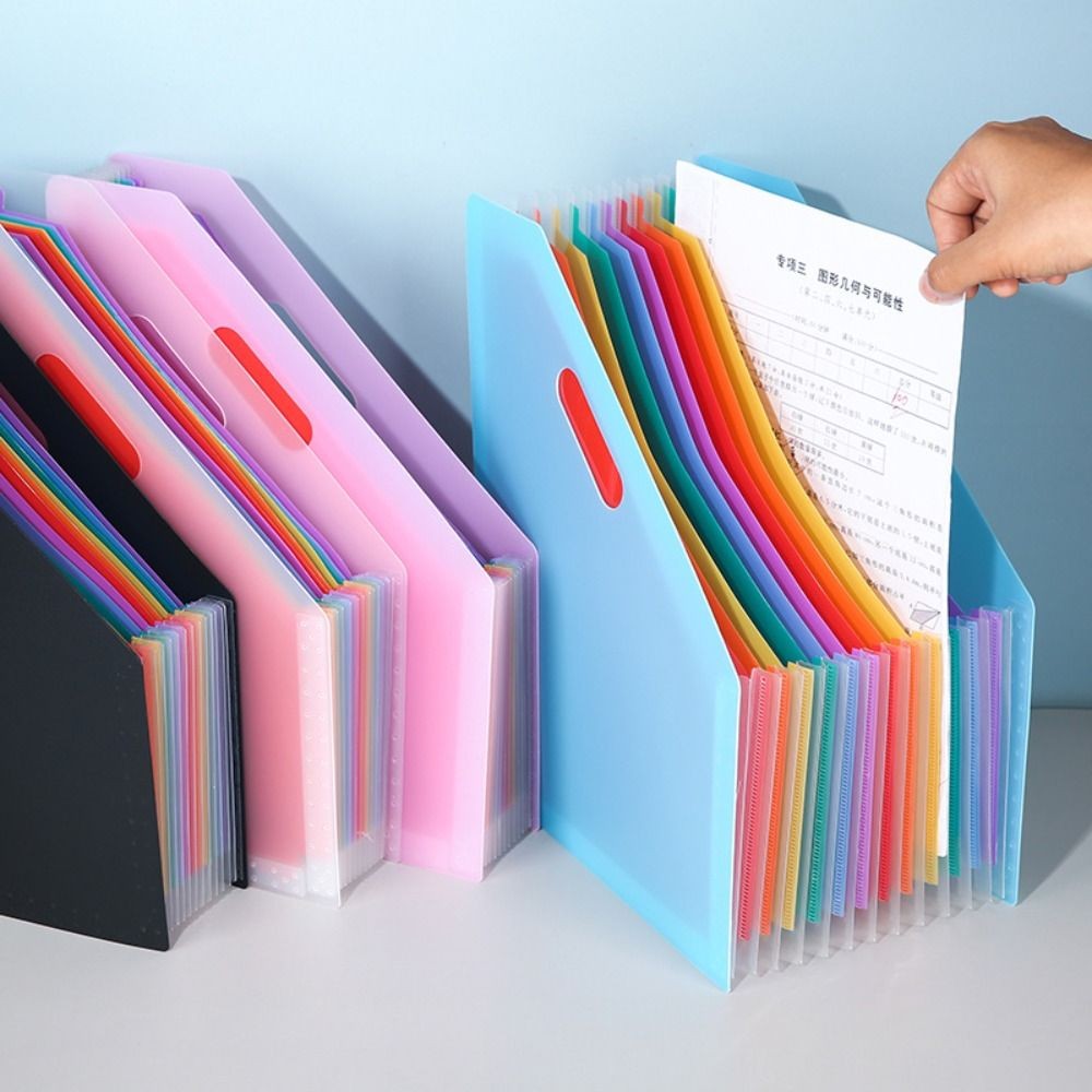 Jual New Plastic Expanding File Folder School Office Stationery ...