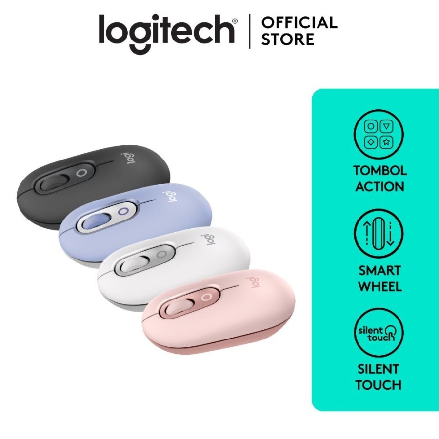 Jual Mouse Logitech POP ICON Mouse Wireless Bluetooth Silent Click Easy ...