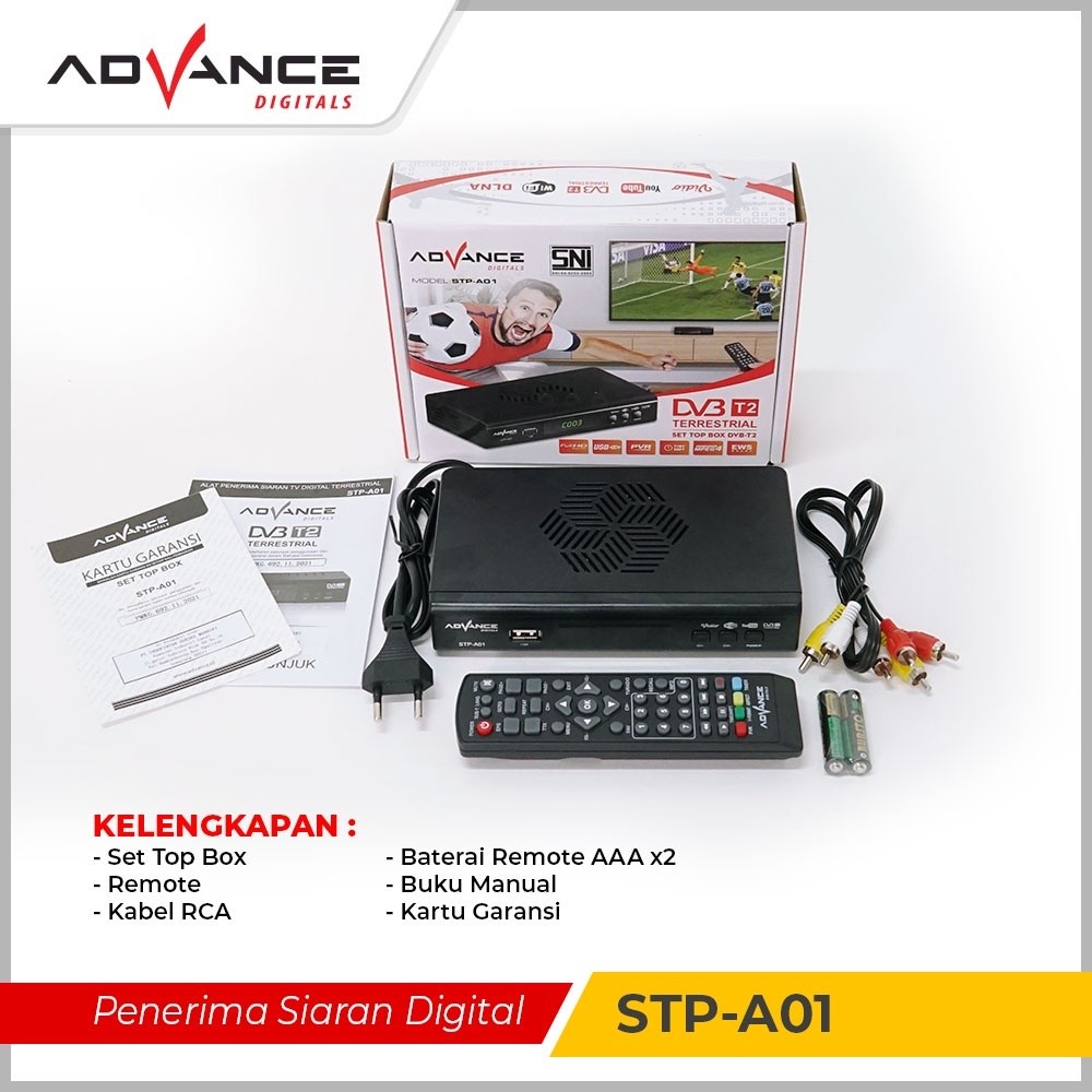Jual Advance Set Top Box STB / STP-A01 Digital DVB-T2 Receiver Full Hd ...
