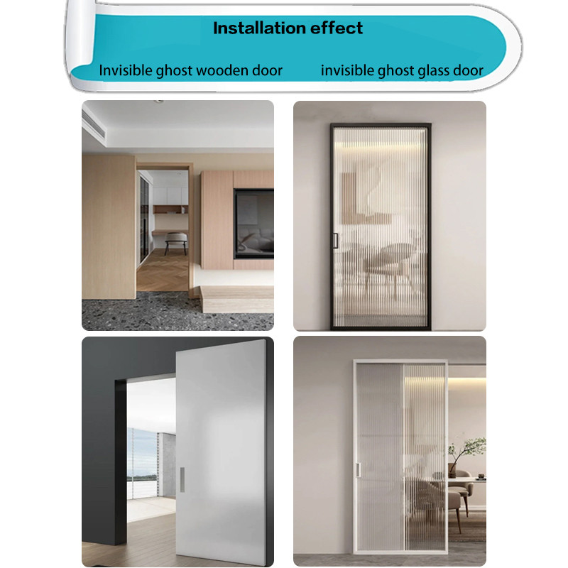 Jual Aluminum Frame Door Slide Home Hardware Two-way Buffer Trackless ...