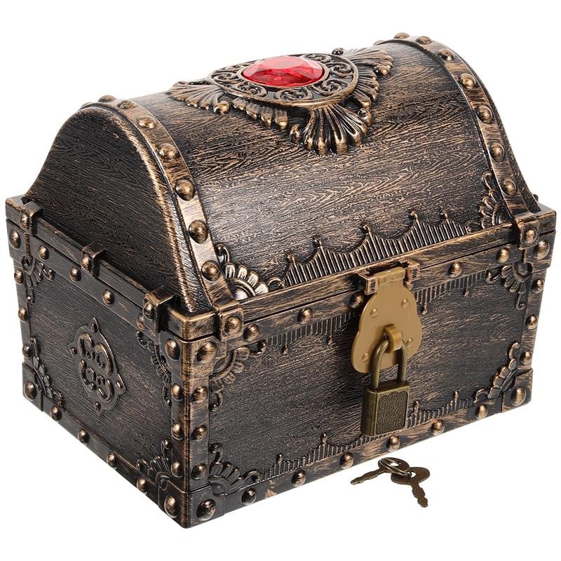 Jual Small Treasure Box Pirate Chest Vintage Treasure Box Small ...