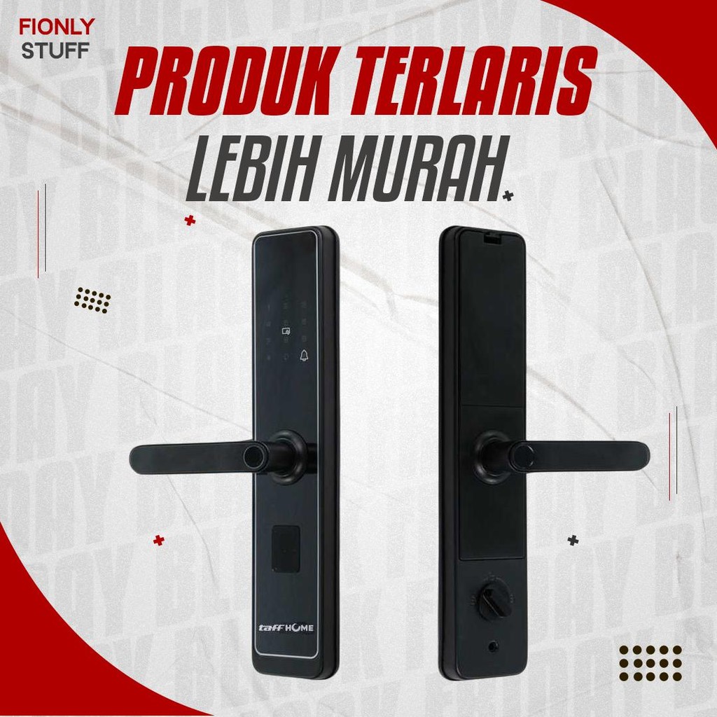 Jual Smart Door Lock Anti Theft Fingerprint Password Key Card | Shopee ...