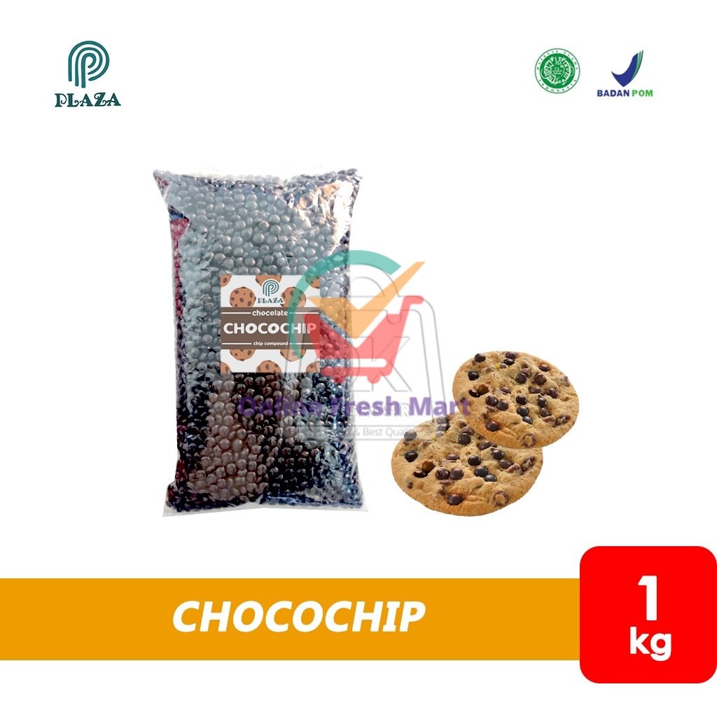 Jual Chocochip Plaza Chocolate Choco Chips Coklat Topping (1 Kg ...