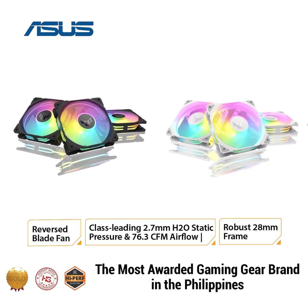 Jual ASUS TUF Gaming TR120 120mm ARGB Reverse Fan Blade Triple Pack ...