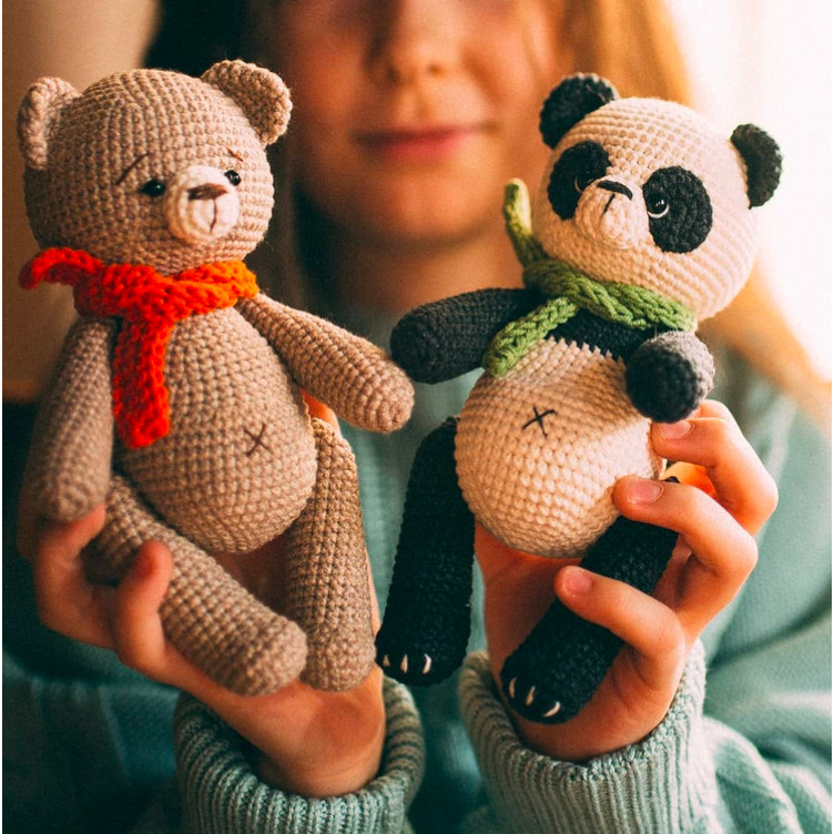 Jual Bear_and_Panda - PDF Pattern / Pola Rajut Bukan Boneka | Shopee ...
