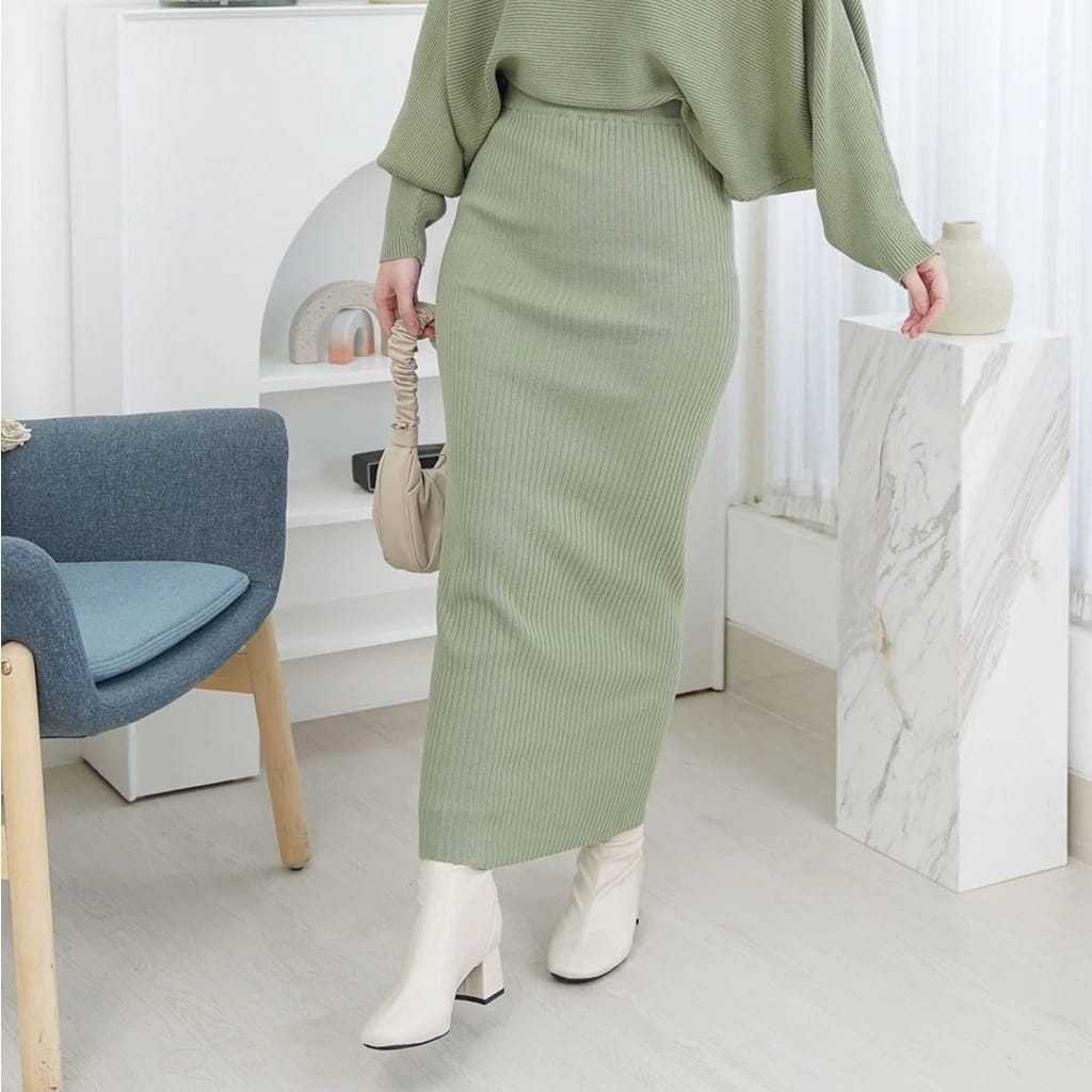 Jual WClothes - Rok Rajut Span / Rok knit premium / ROK PANJANG ...