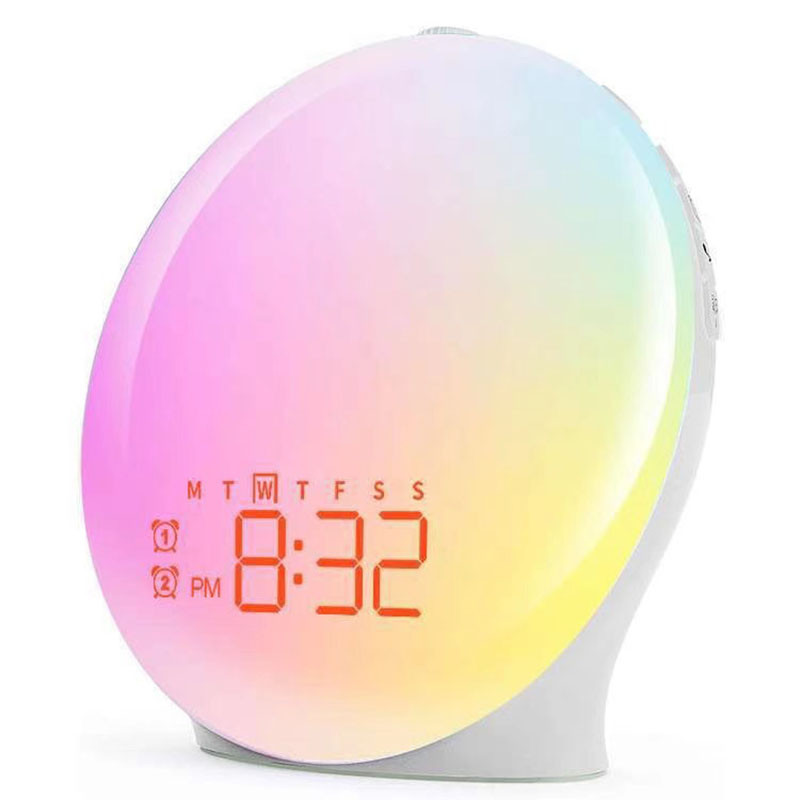 Jual Wake Up Light Sunrise Alarm Clock With Night Light Fm Radio Natural Sounds Desk Clock For