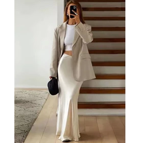 Honey Rok Satin Panjang Satin Long Skirt Rok Satin Panjang Rok Satin Silk Premium