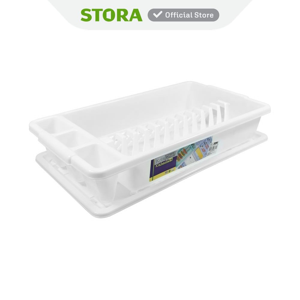 Jual Stora Rak Piring Plastik - Putih Dish Rack Tempat Peralatan Makan ...