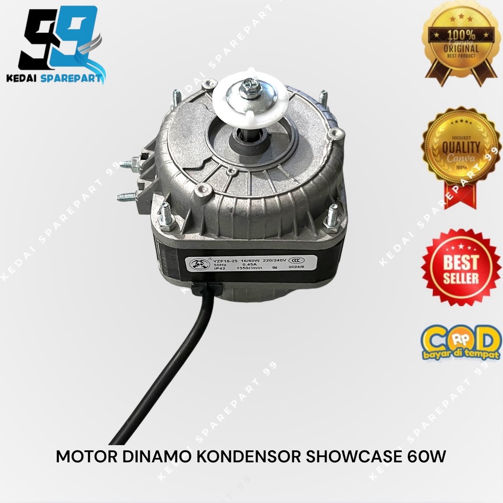 Jual MOTOR FAN KULKAS 60 WATT / MOTOR DINAMO KONDENSOR SHOWCASE 60 WATT ...