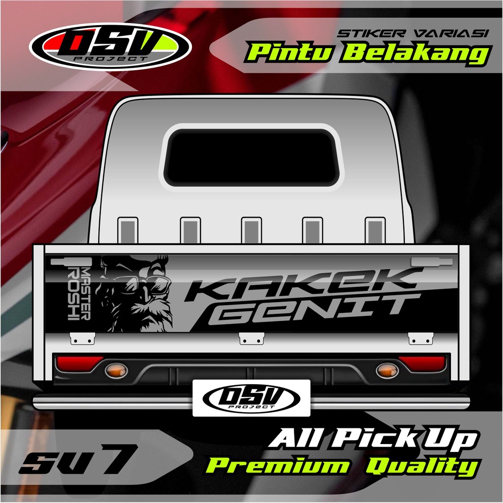 Jual Stiker variasi pintu belakang Bak All Pick Up KAKEK GENIT Kualitas ...
