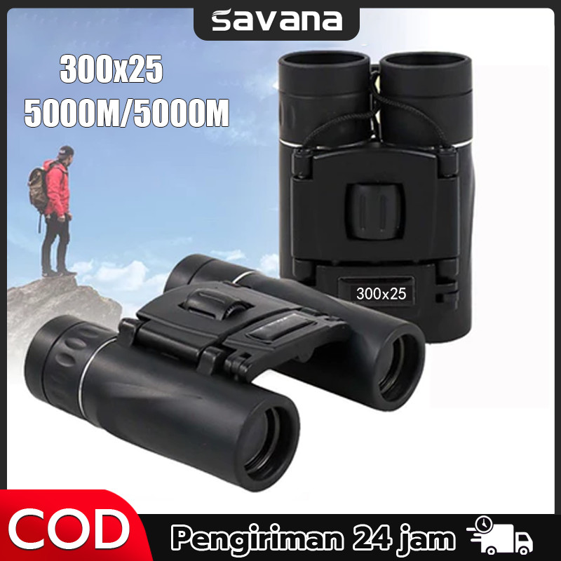 Teropong Binocular Teleskop Lensa Ganda 300x25 Portable Jarak Jauh