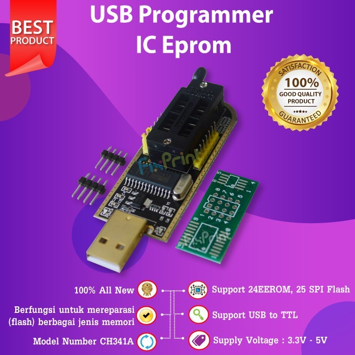 Jual FixPrint USB Programmer IC Eprom CH341A Module Flash BIOS Eeprom ...