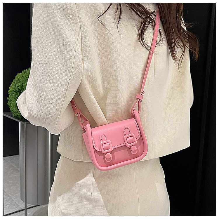 Jual Tas Selempang Mini Retro Kasual Polos Kulit PU Tas Koin Fashion