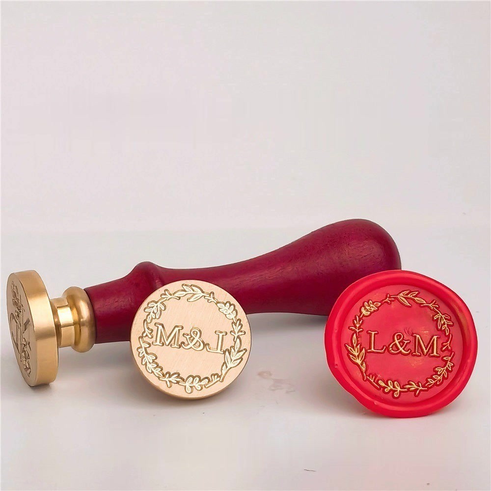 Jual 1 DIY customize double Name 2 initials personalized Letter stamp ...