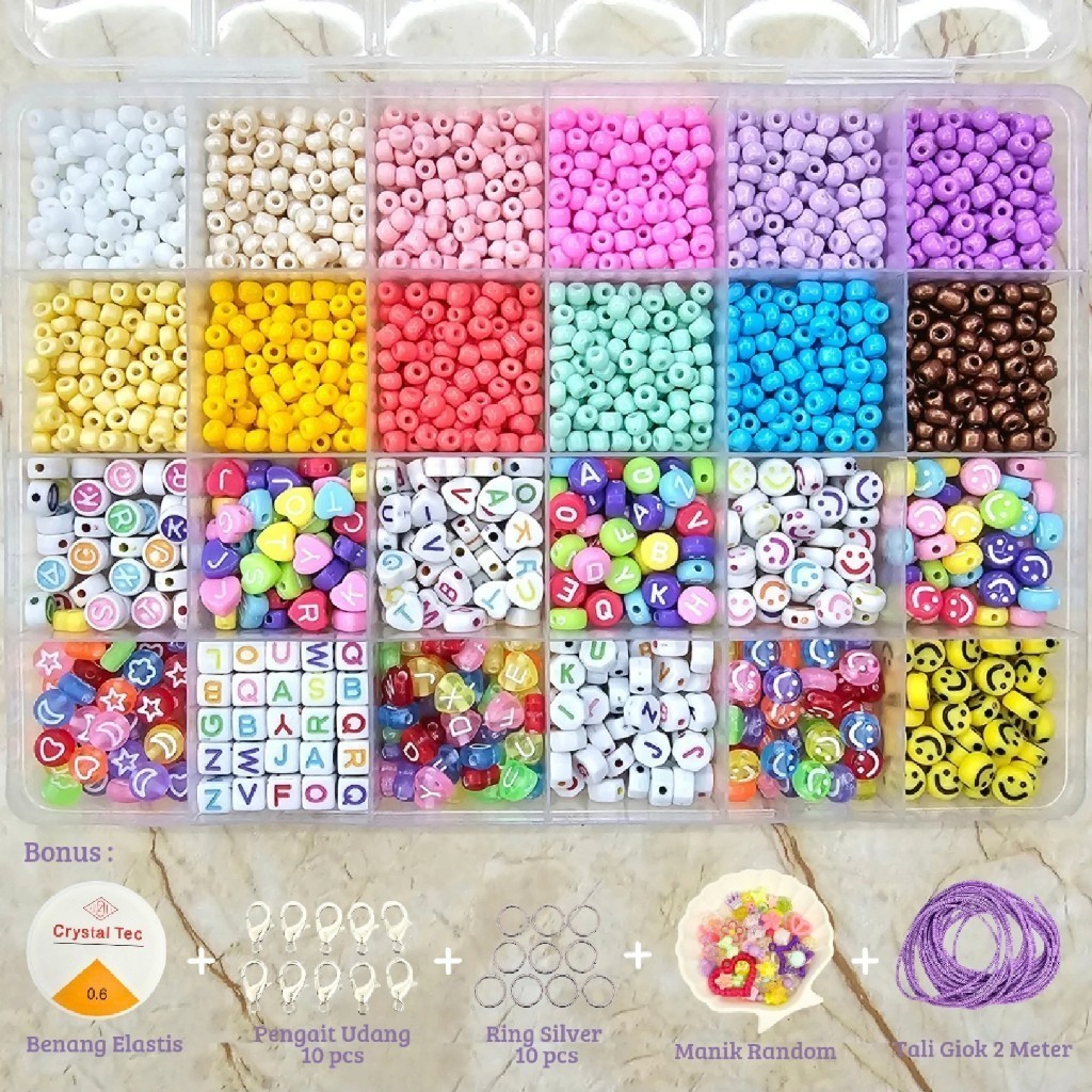 Jual Paket Set DIY Mote Manik Manik Pasir 1 Box - Manik2 Mote Payet ...