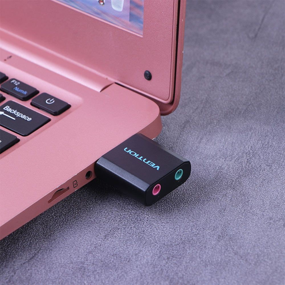 Jual Port for Laptop Desktop Converter USB To 3.5mm Microphone Jack USB ...