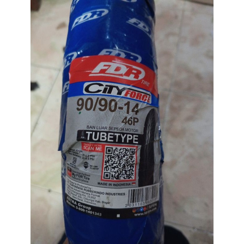 Jual Ban Luar Fdr City Force Matic Ring Tube Type Tipe Ban