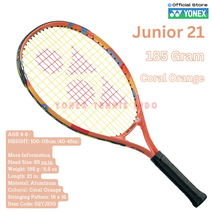 Jual Yonex JUNIOR 21 185g - Coral Orange - racket tennis | Shopee Indonesia