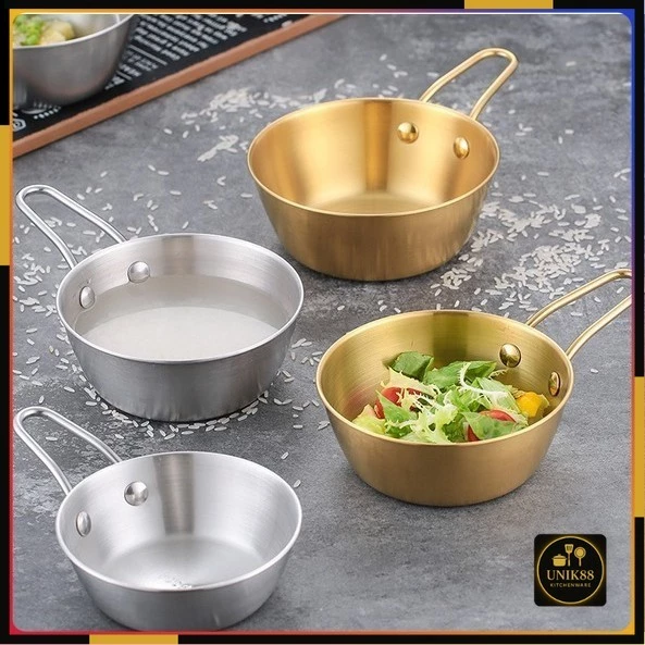 [UNIK88] Panci / Mangkok Diameter 14CM Dengan Gagang Pegangan Serbaguna SUS 304 | AutoStock