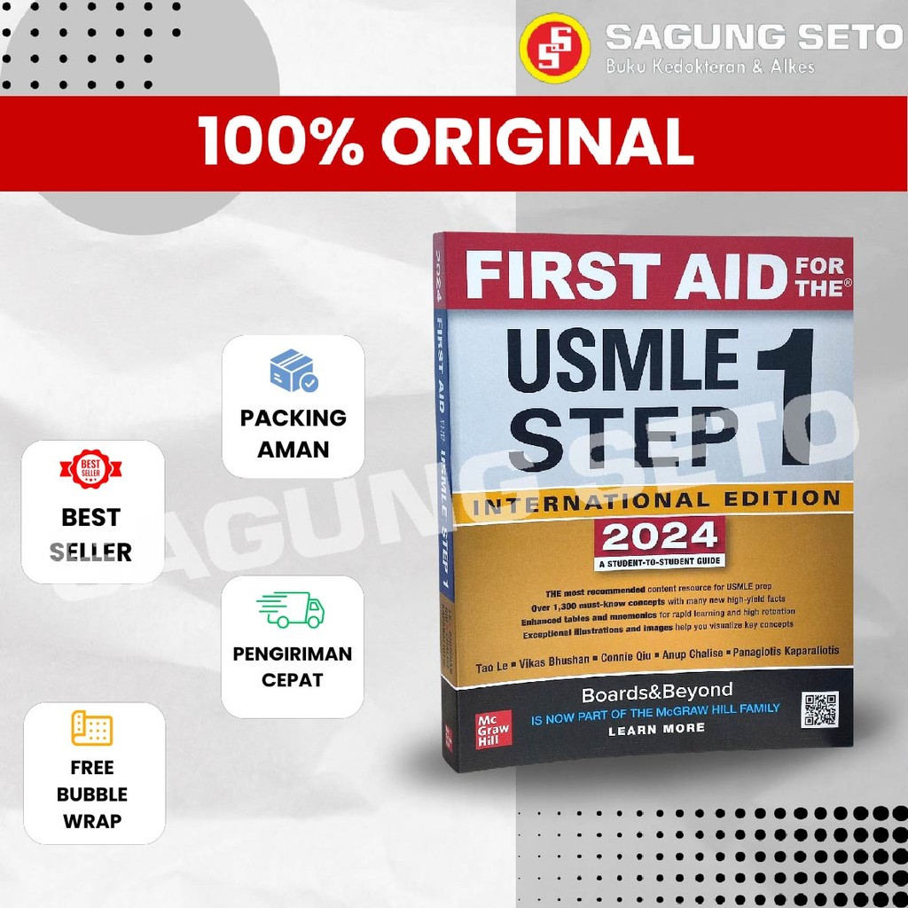 Jual BUKU FIRST AID FOR THE USMLE STEP 1 INTERNATIONAL EDITION 2024 ...