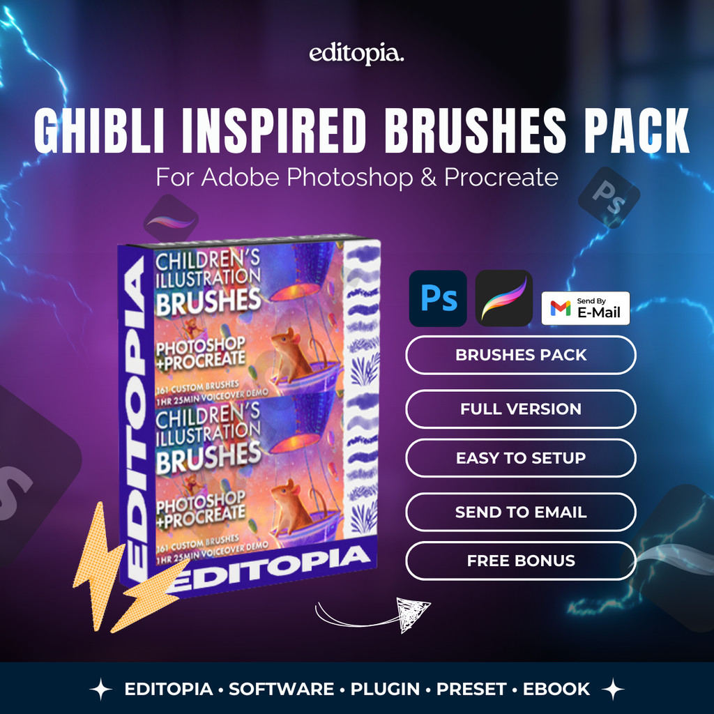 Jual Photoshop Procreate Brush Children's Illustration Brushes Pack ...