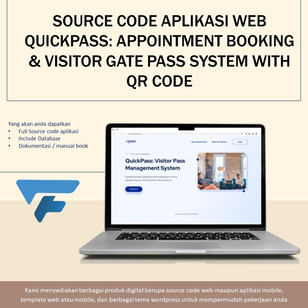 Jual Source Code Aplikasi Web Quickpass Appointment Booking Visitor Gate Pass System With Qr