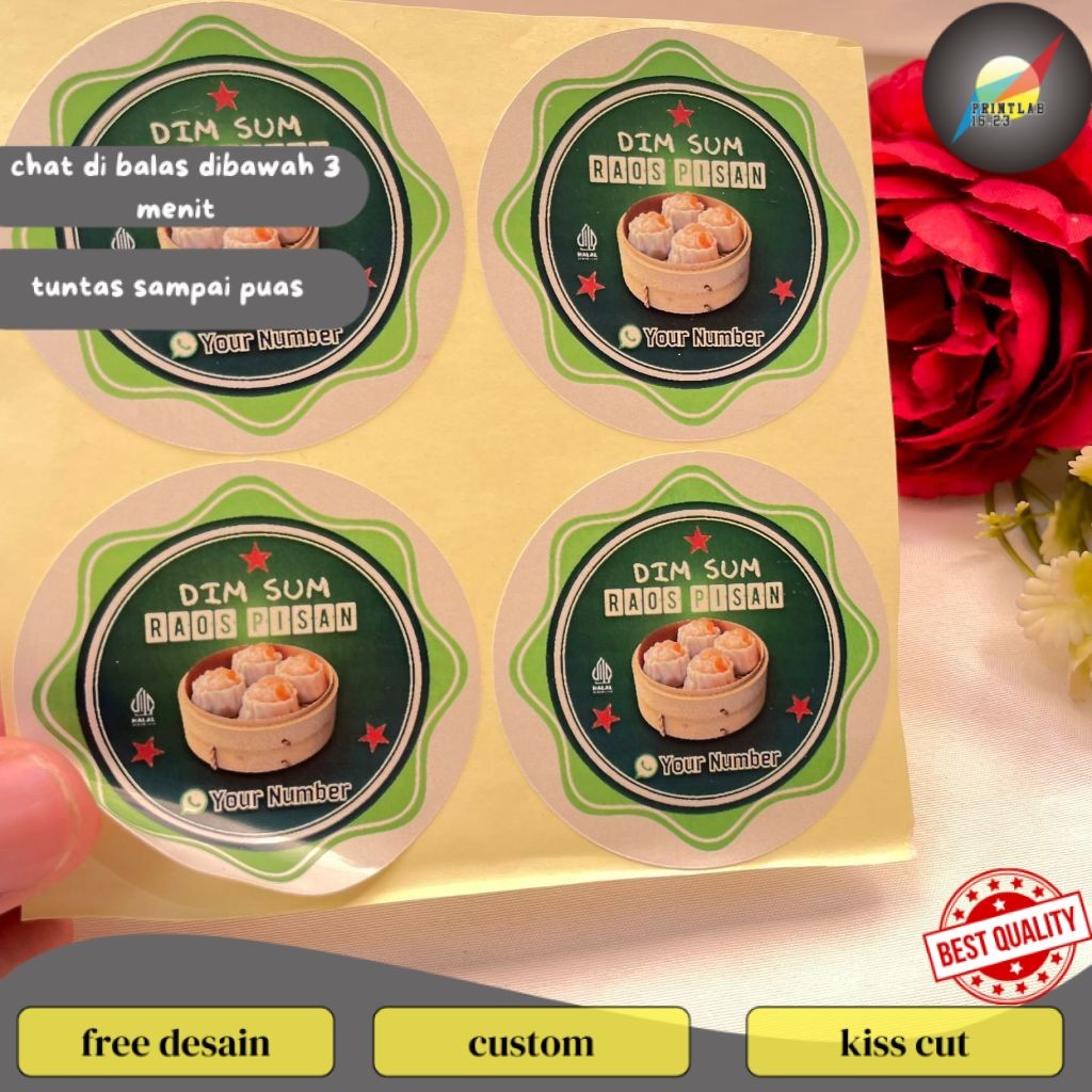 Jual PrintLab Sticker Print Label Makanan Dimsum Stiker Edisi Dim Sum ...