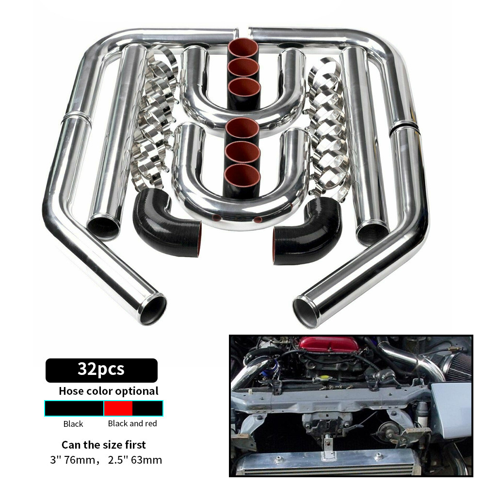 2.5" 64mm Alumnum Unversal Ntercooler Turbo Ppng Ppe Kt Blue - View #9