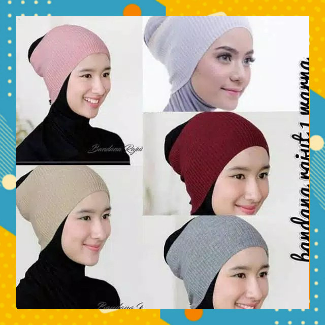 Jual Bandana Ciput Rajut 1 Warna Salur Dalaman Jilbab Dalaman Hijab ...