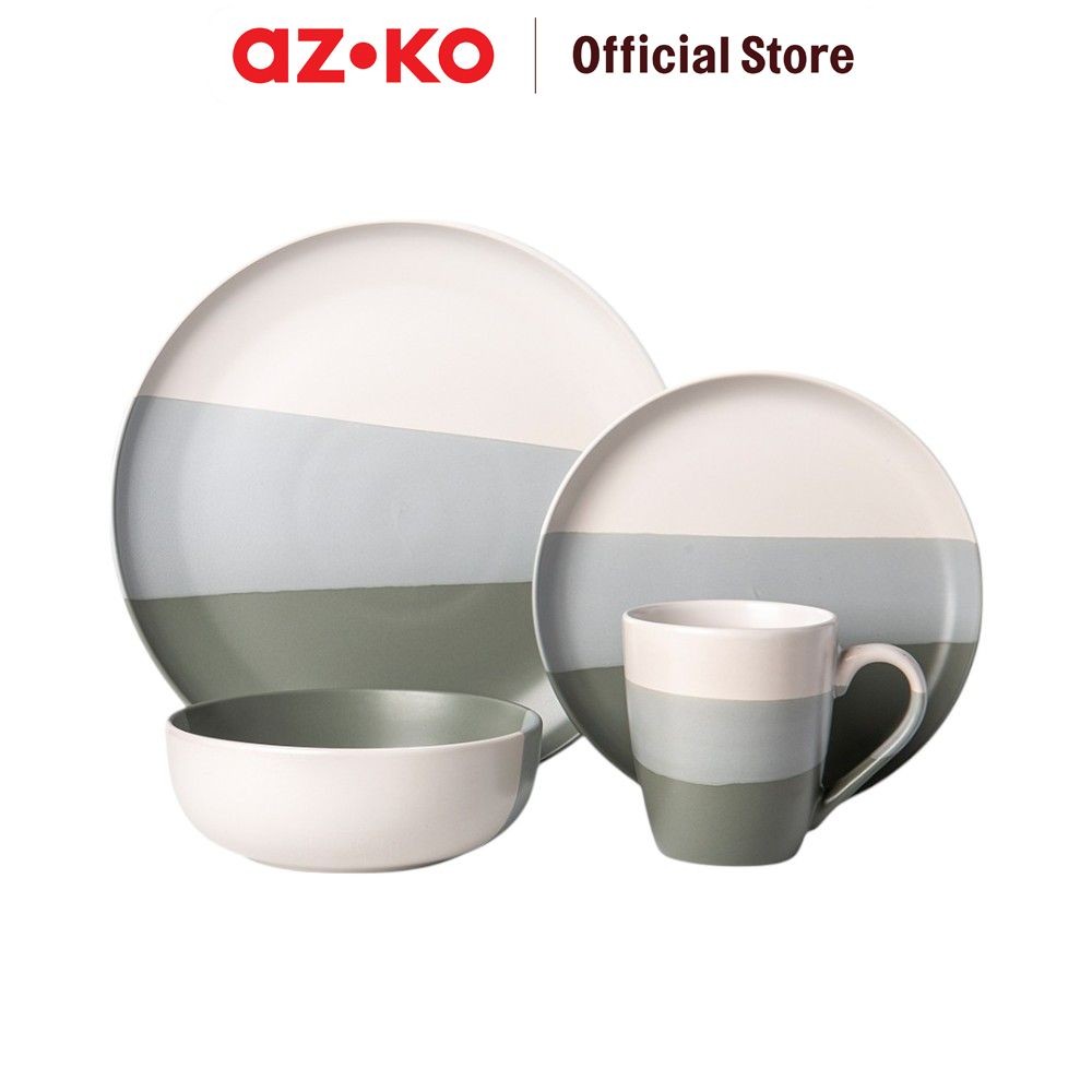 Jual AZKO Delicia Set Layer Perlengkapan Makan Dengan Tutup Dinner Set ...