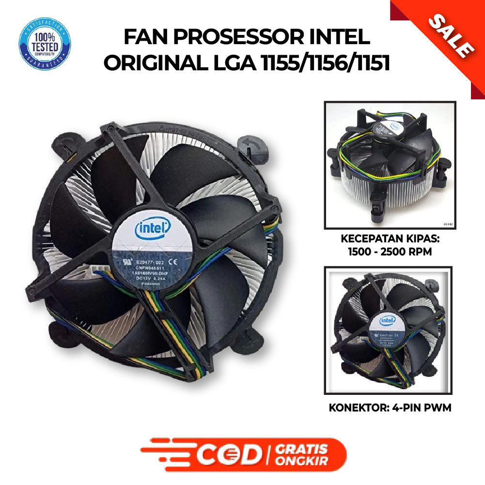 Jual Fan Processor CPU Cooler Intel LGA 1155 / 1156 / 1151 Heatsink ...