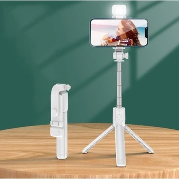 Tongkat Selfie Stick R1S Tongsis Lipat Mini 4in1 Plus Remote Control Bluetooth Tripod Plus