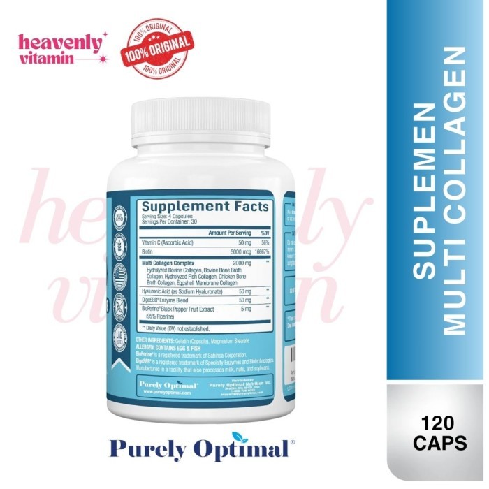 Jual Purely Optimal Multi Collagen (Types I, II, II, V, X) with Digeseb ...