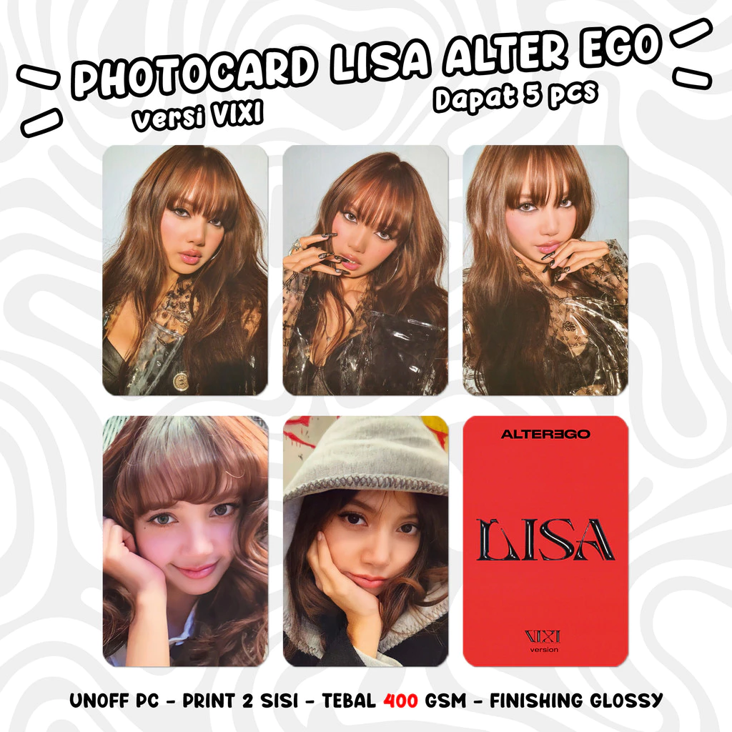 Photocard BLACKPINK LISA ALTER EGO Unofficial KPOP PC dan Koleksi Fans